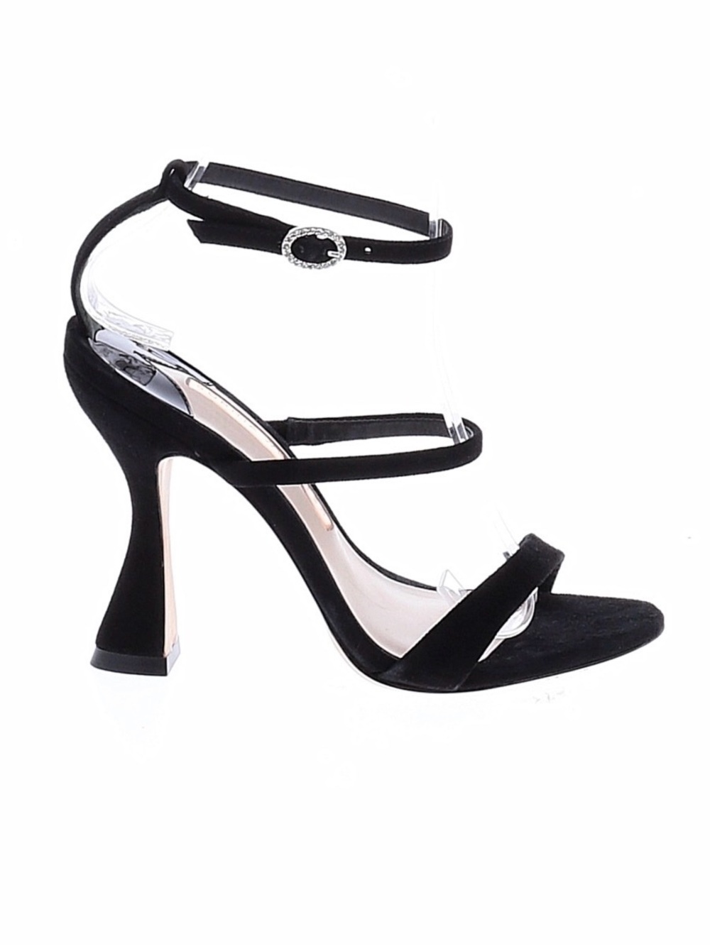 Sophia Webster Black Suede Strappy Ankle-Heel Sandals